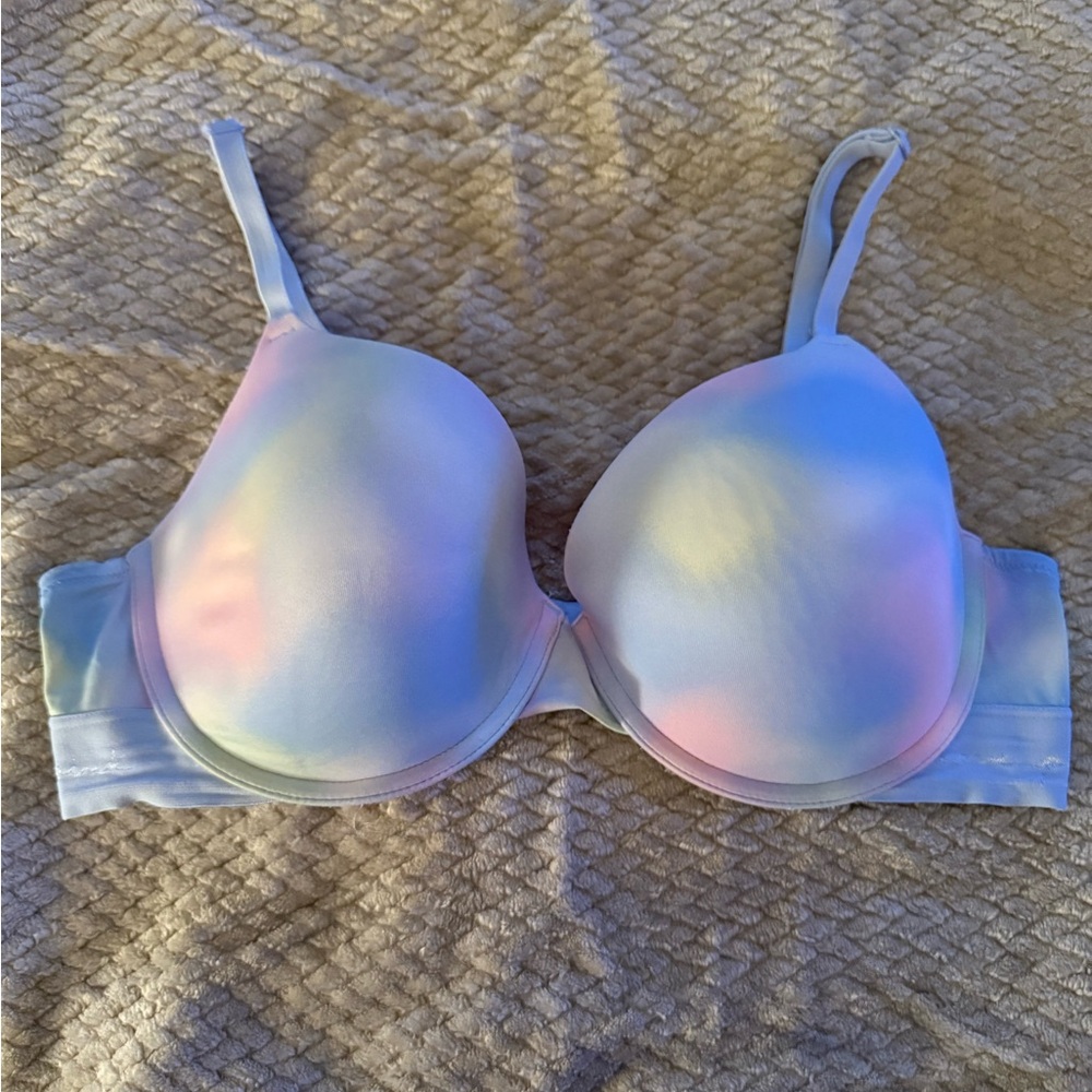 Victoria's Secret Blue and Pink T-Shirt Bra